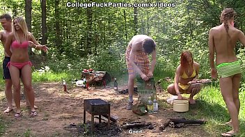 Real wild college fucking by the lake scene 2